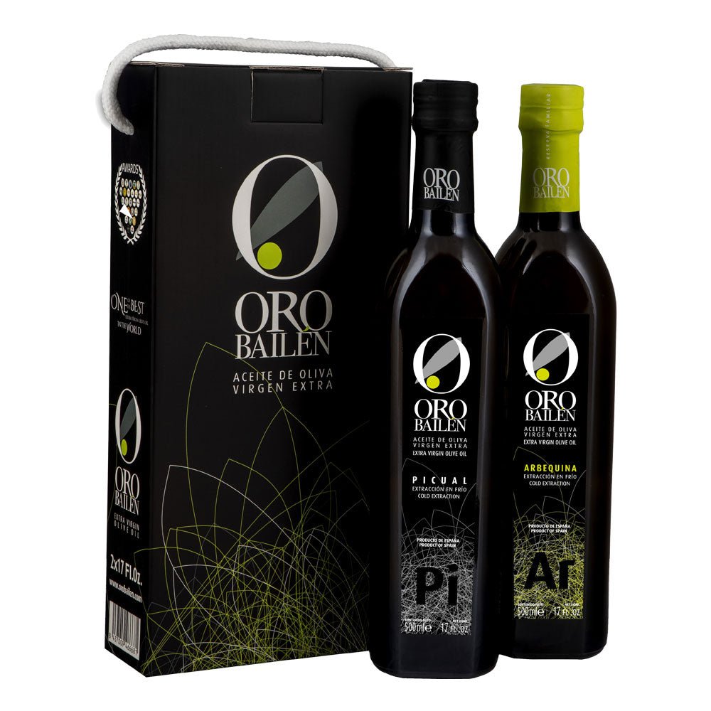 Oro Bailén Estuche Asa Cordón Arbequina y Picual 500 ml