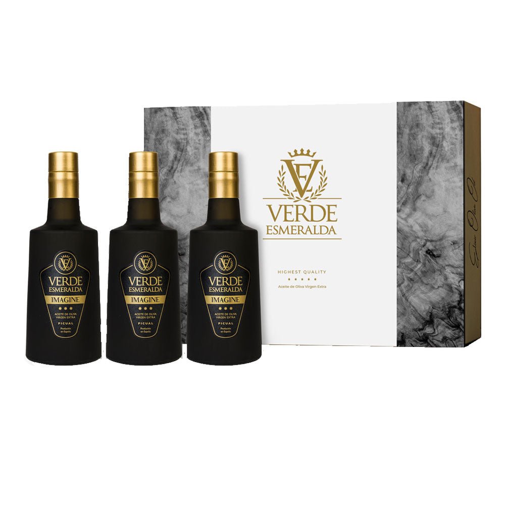 Verde Esmeralda Imagine Picual Estuche Regalo 3 Botellas 500 ml